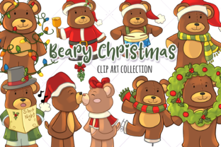 Christmas Bears Clip Art for Digital Creators