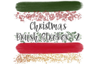 Christmas Brush Stroke Set 2: A Festive Graphic Design Asset