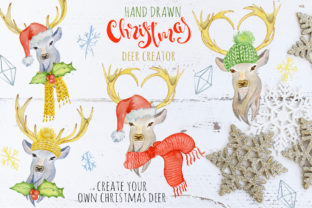 Christmas Deer Watercolor Creator Illustrations