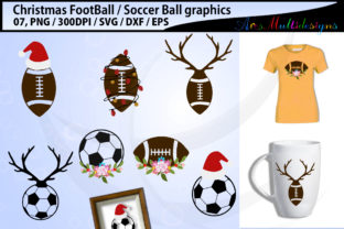 Christmas Football Soccerball Illustrations