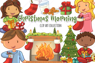 Christmas Morning Illustrations for Seasonal Design