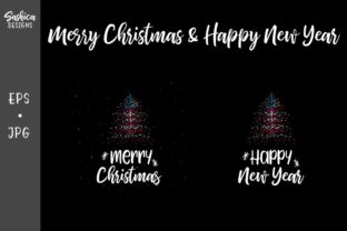 Christmas Tree American Flag Illustrations