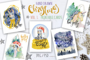 Christmas Watercolor Cards for Digital Creators