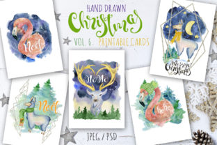 Christmas Watercolor Cards Vol.6 Illustrations