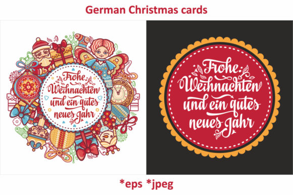 German Christmas Cards Illustrations