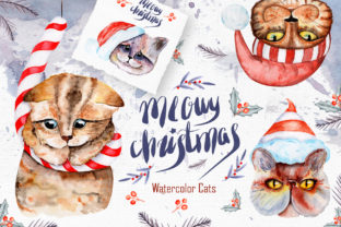 Meowy Christmas Watercolor Collection