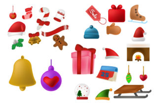 Merry Christmas Cute Icon Element Design