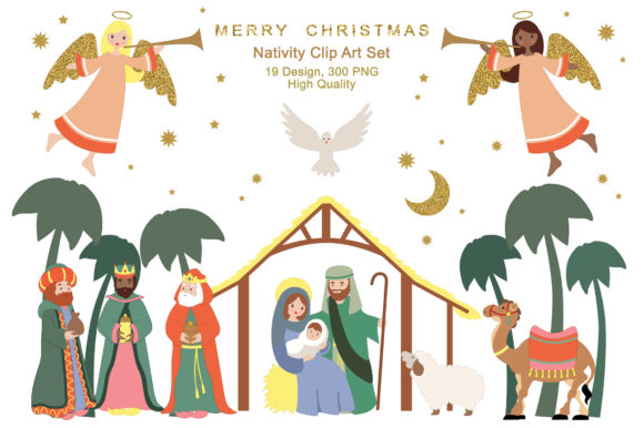 Nativity Religious Advent Christmas Illustrations