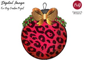 Red Gold Christmas Ornament Ball Illustration