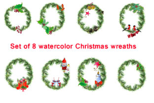 Set Christmas Wreaths