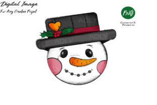 Snowman Design, Christmas Sublimation Illustrations