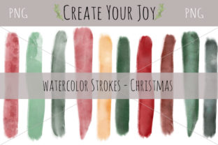 Watercolor Brush Strokes Christmas